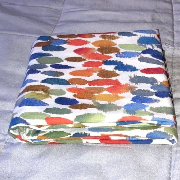 POTTERY BARN Annabel Watercolor Dot Organic Euro Sham 26 x 26 in Square - Picture 5 of 8